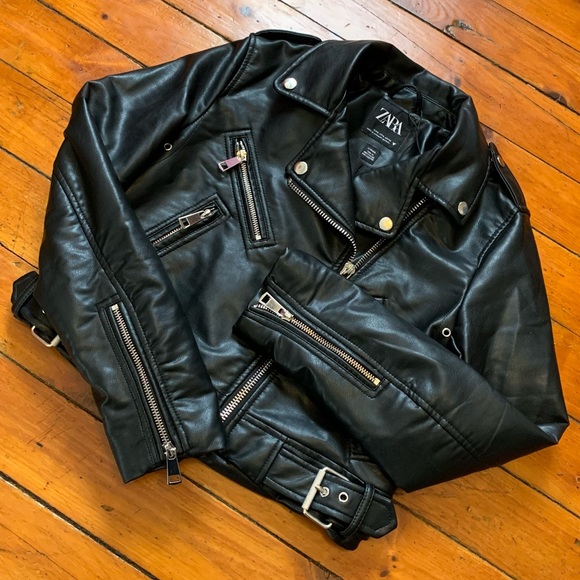 Zara Faux Leather Jacket NWOT - Picture 4 of 13
